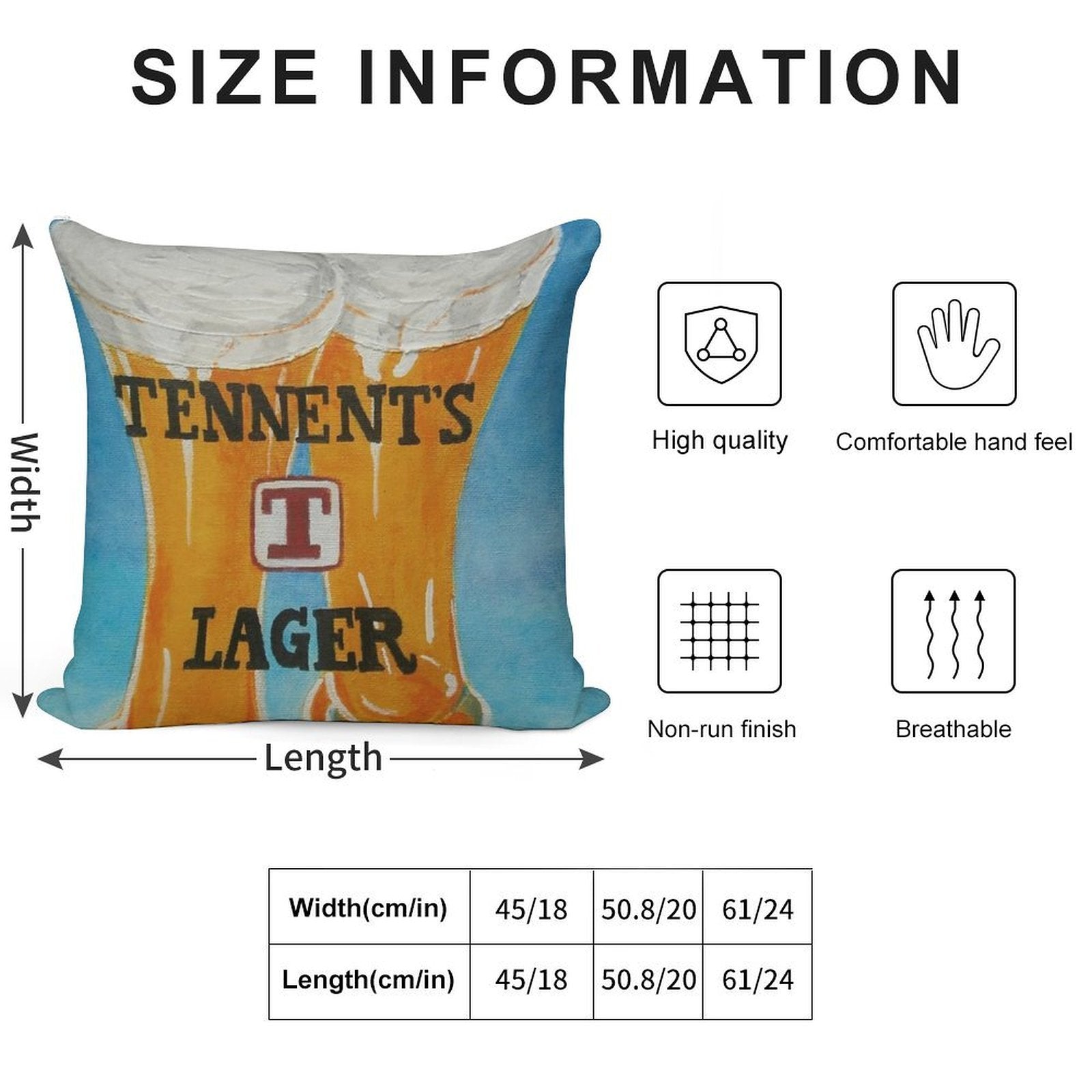 Tennents Lager Soft Easy Maintenance Throw Pillow