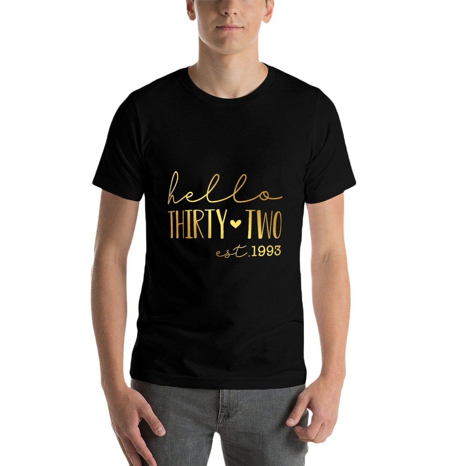 Hello 32nd Birthday Hello 32 Years Old Est 1993 Born In 1993  Moisture-wicking T-Shirt