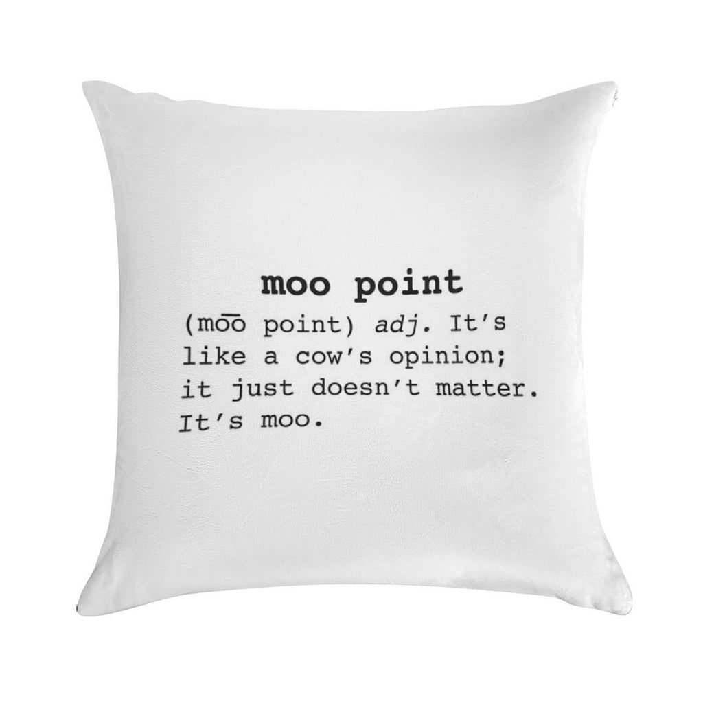 Moo Point Soft Shrink-Resistant Throw Pillow