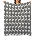 Australian Cattle Dog Silhouette(s) Gift-ready Throw Blanket