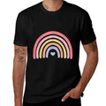 Cute Pastel Watercolor Rainbow  Oversized Silhouette T-Shirt