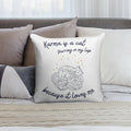 Karma Is A Cat Soft Bedroom Essential Throw Pillow