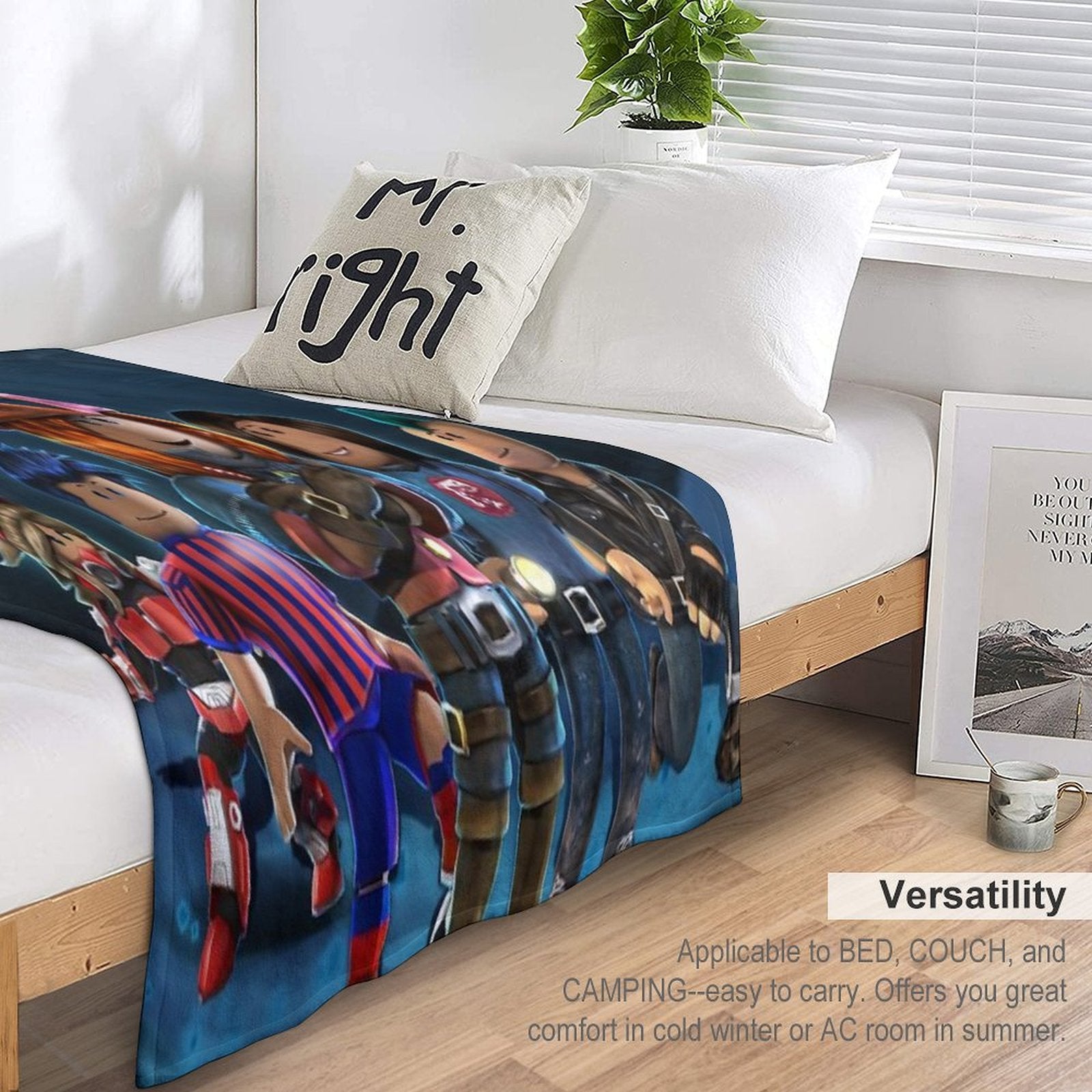 All Characterr Easy Care Throw Blanket
