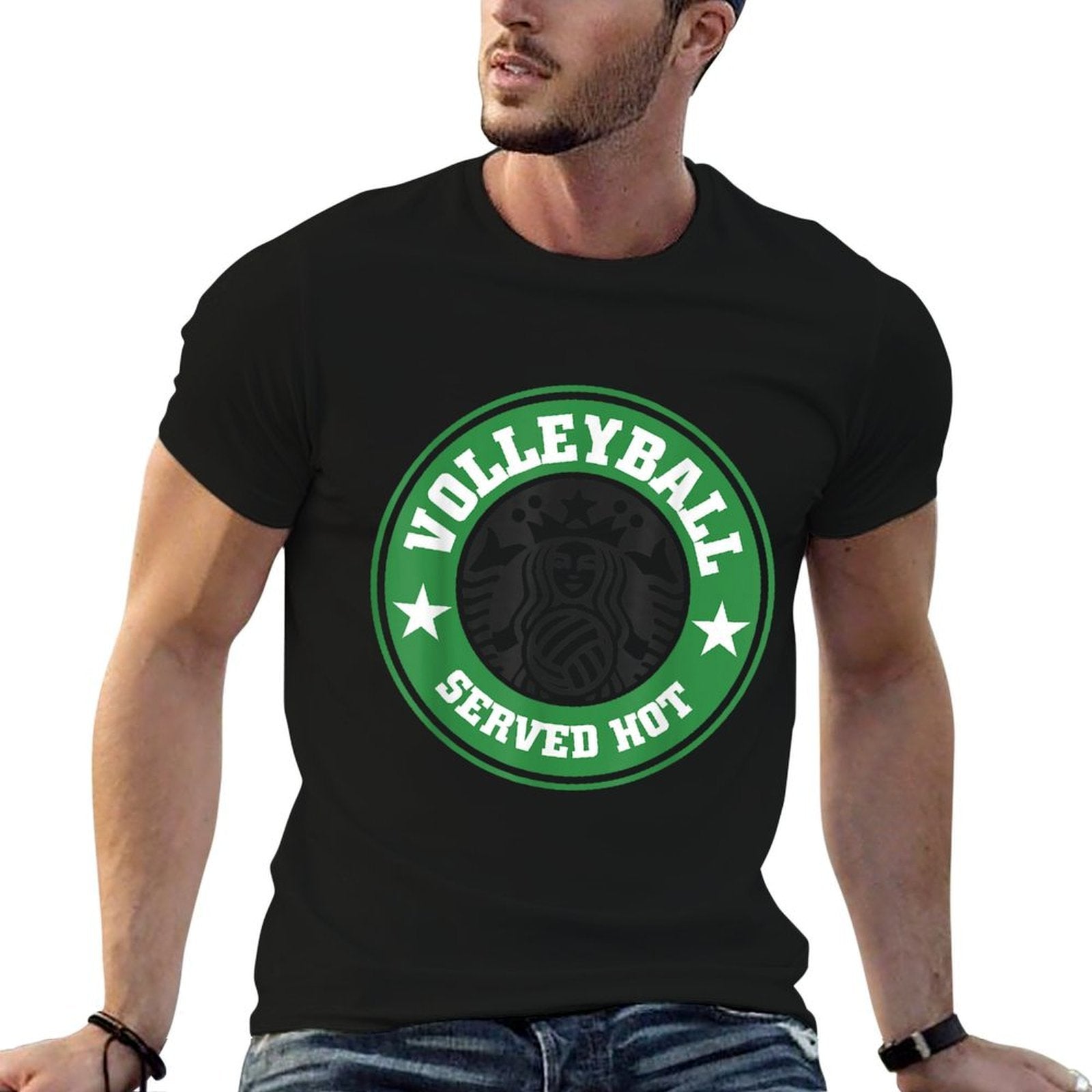 Volleyball Served Hot Sports Athletic  Stretchy T-Shirt