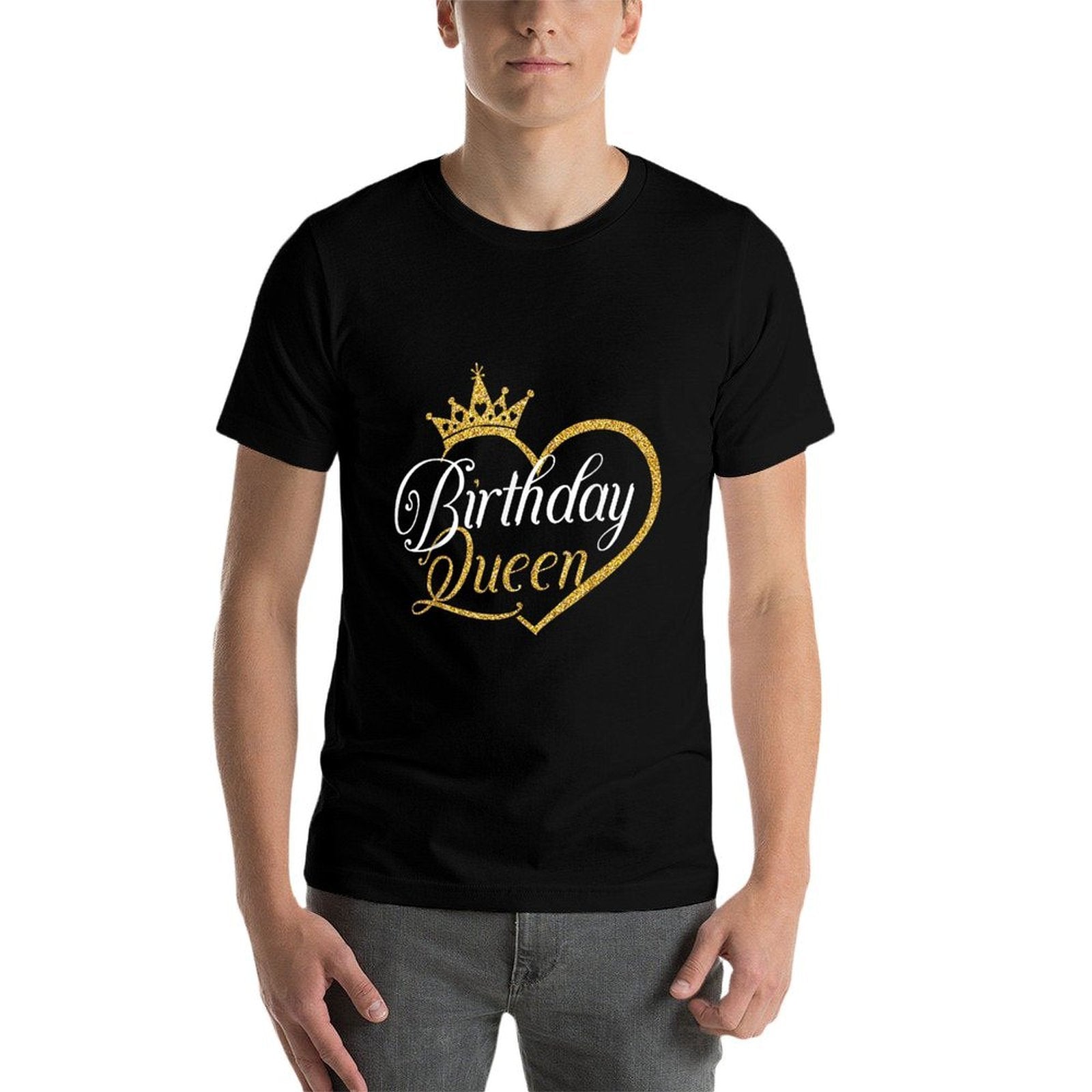 Birthday Queen B-Day Party Happy Birthday Girls Women  Oversized Silhouette T-Shirt