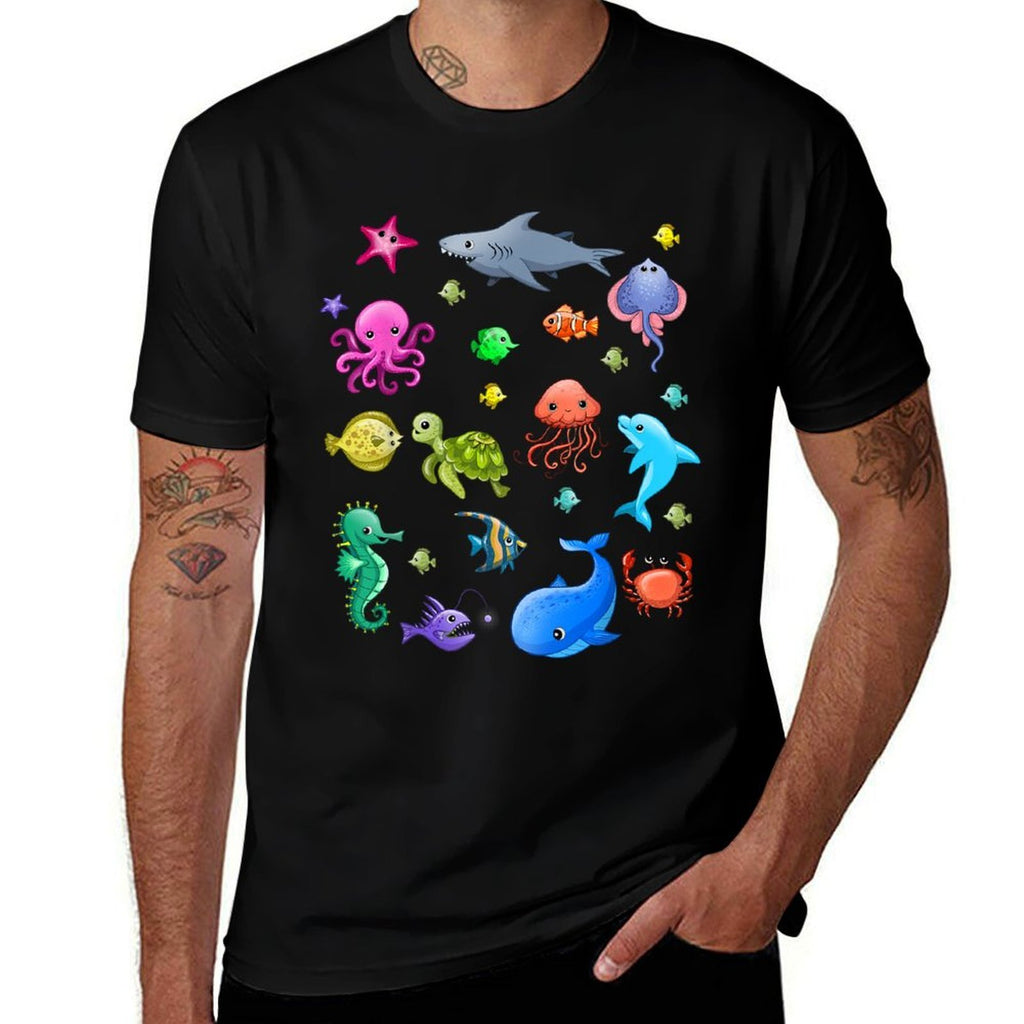 Cute Sea Animals Kids Children Ocean Creatures Clownfish  Classic T-Shirt