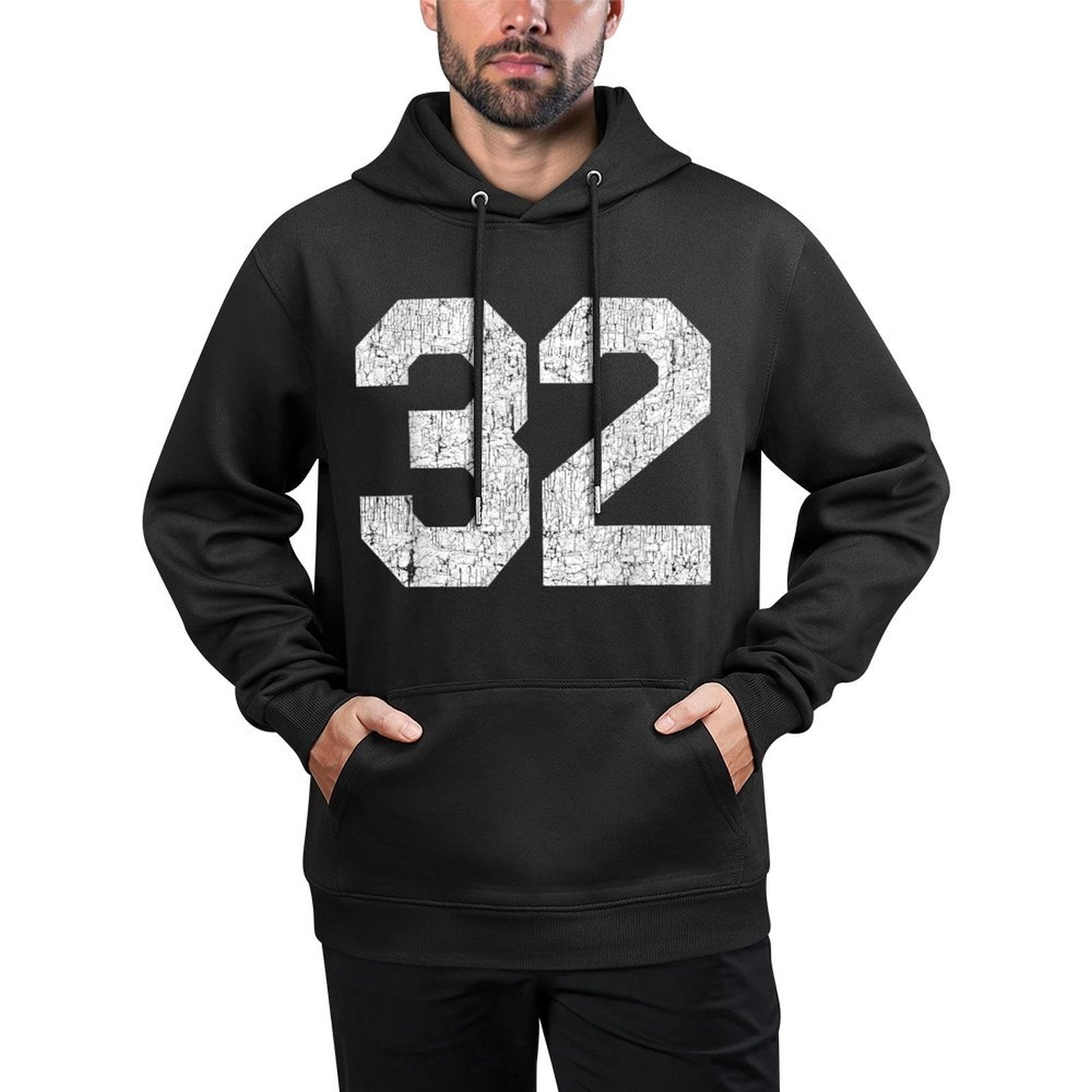Jersey Uniform Number #32 Athletic Sports 32nd Birthday Shape Retention Hoodie