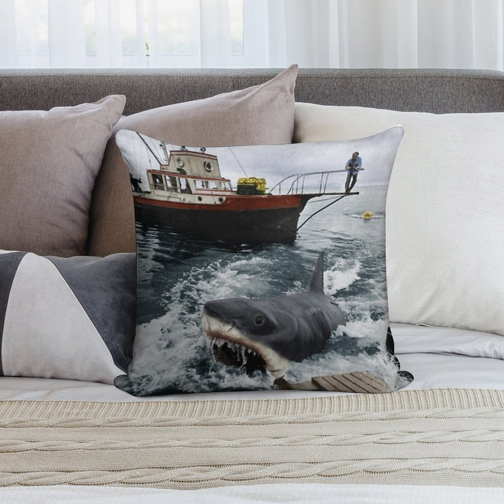 Jaws Photography Soft Decorative Cover Throw Pillow