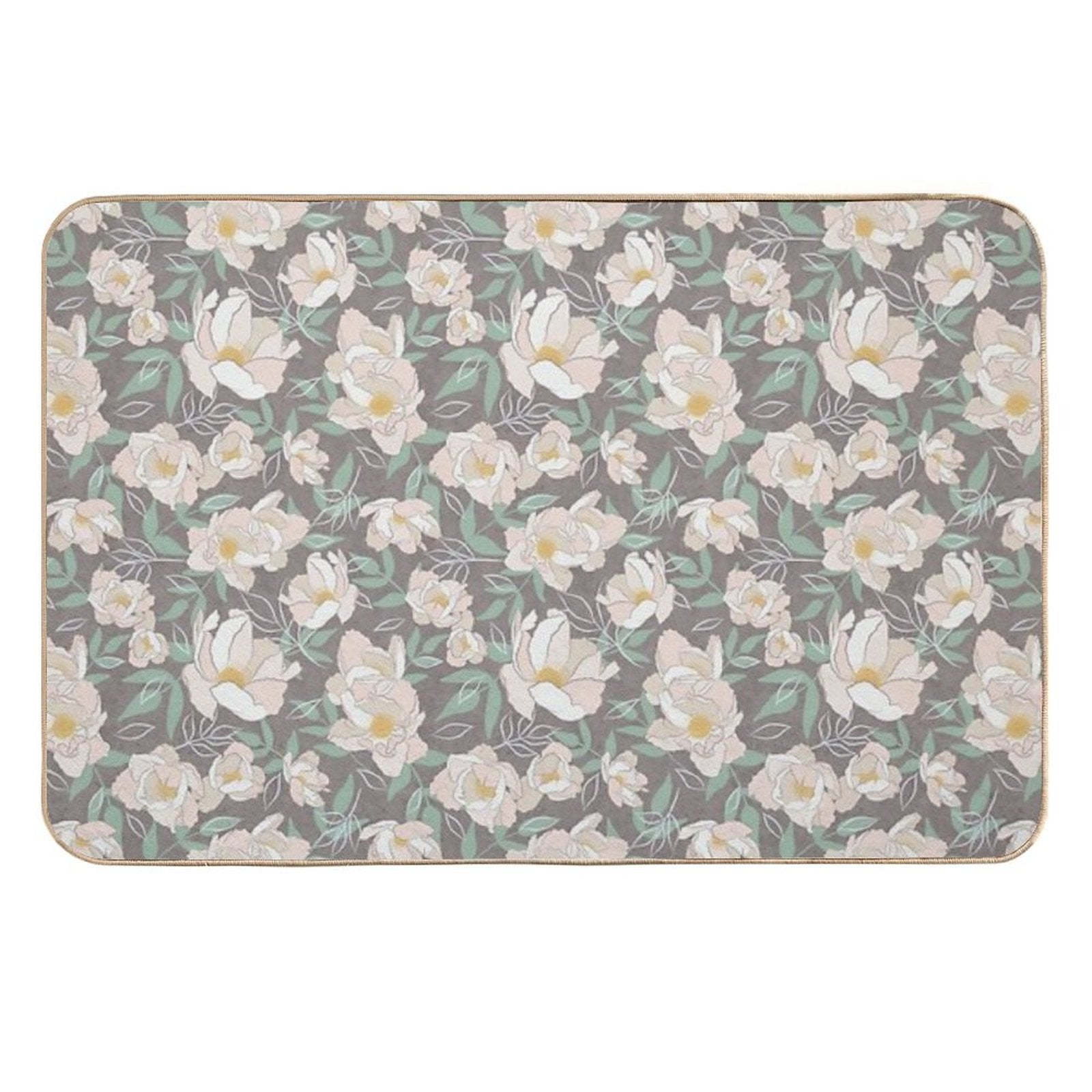 Peonies on Purple  Pet-Safe Bath Mat