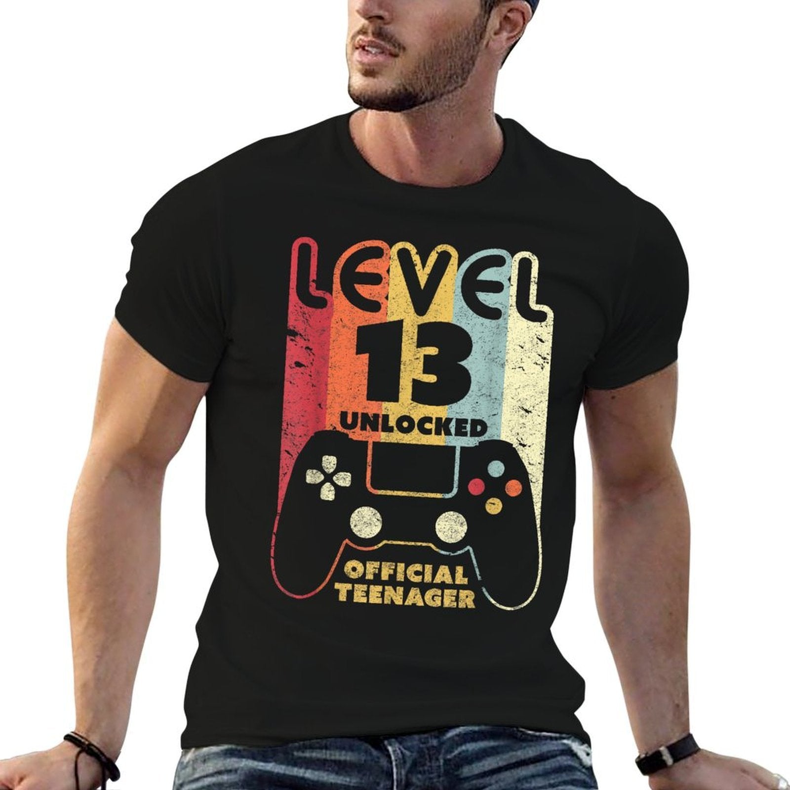 Level 13 Unlocked 13th Birthdaynage Vintage  Odor-resistant T-Shirt