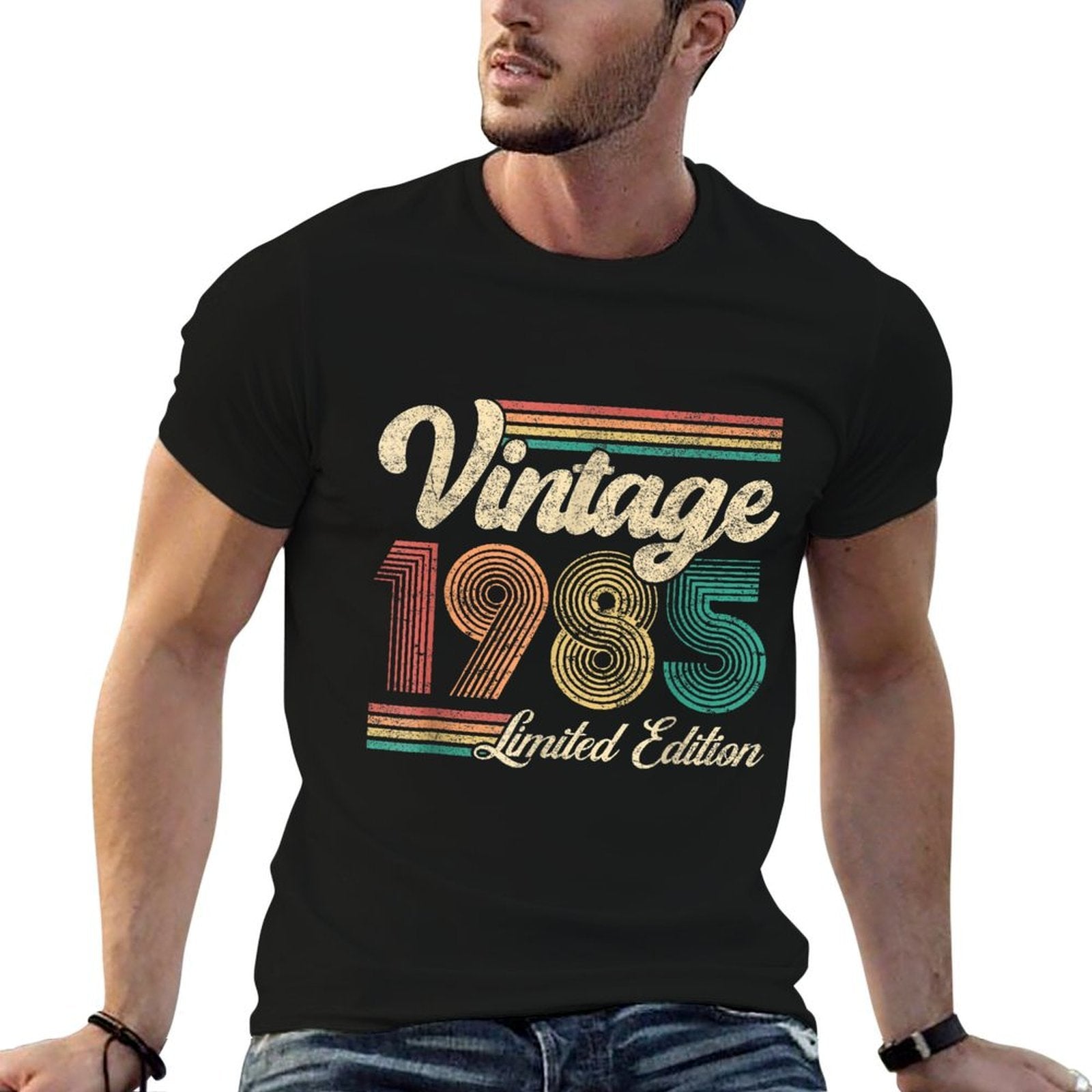 40 Year Old Gifts Vintage 1985 Limited Edition 40th Birthday  Summer-ready Fabric T-Shirt