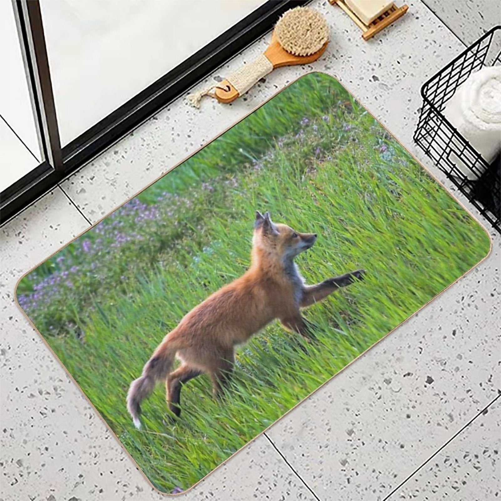 Fox Trot  Long-Lasting Bath Mat