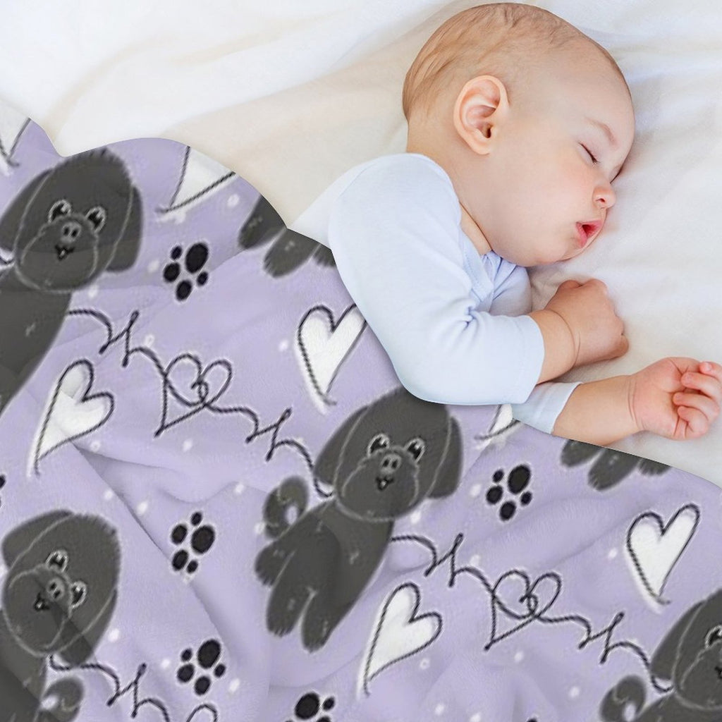 LOVE Black Shih Tzu Premium Throw Blanket
