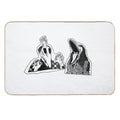 Adam & Barbara Monster Couple Beetle Juice Inspired Halloween 80's Goth Cult Film  Slip-Resistant Bath Mat
