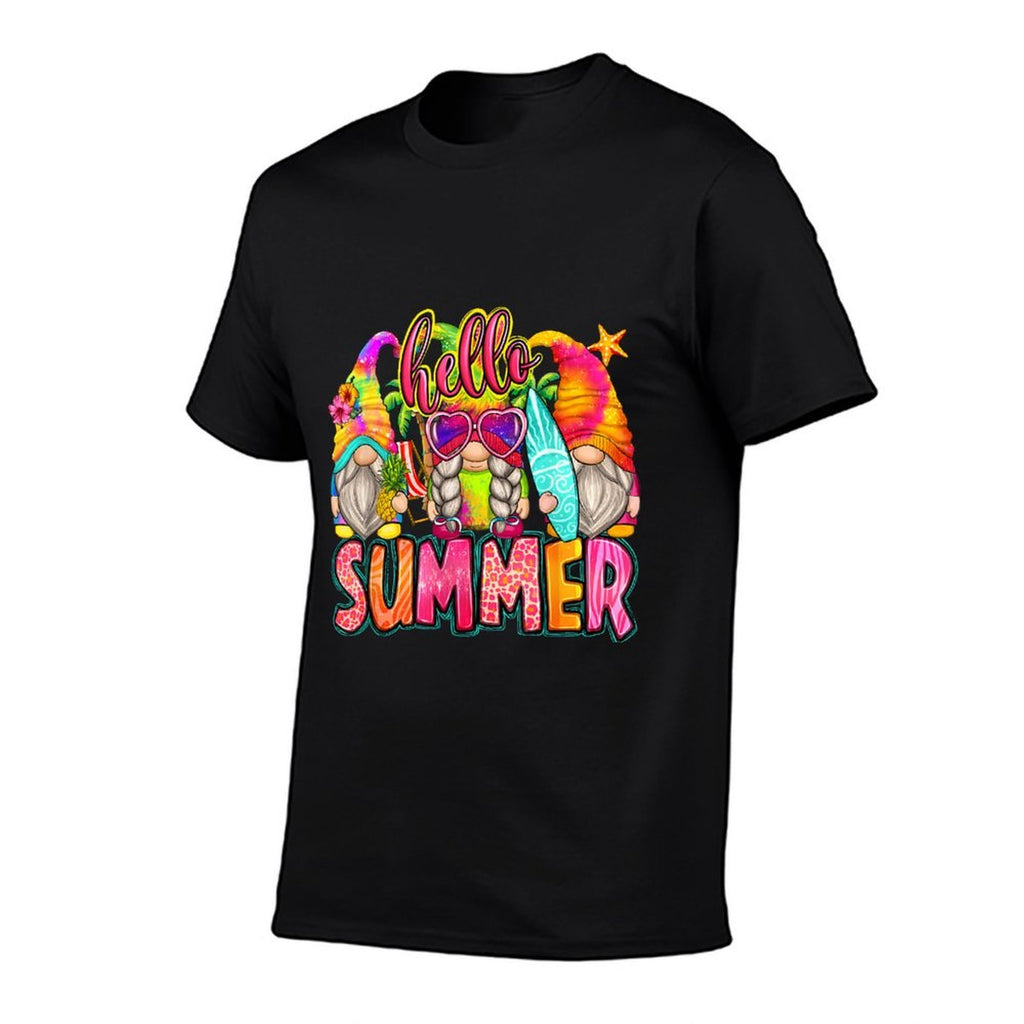 Cute Hello Summer Gnomes Beach Gnomes  Polyester Blend T-Shirt