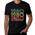 40th Birthday Gift 1980 40 Classic Funny Womens Mens Retro  High-quality Stitching T-Shirt