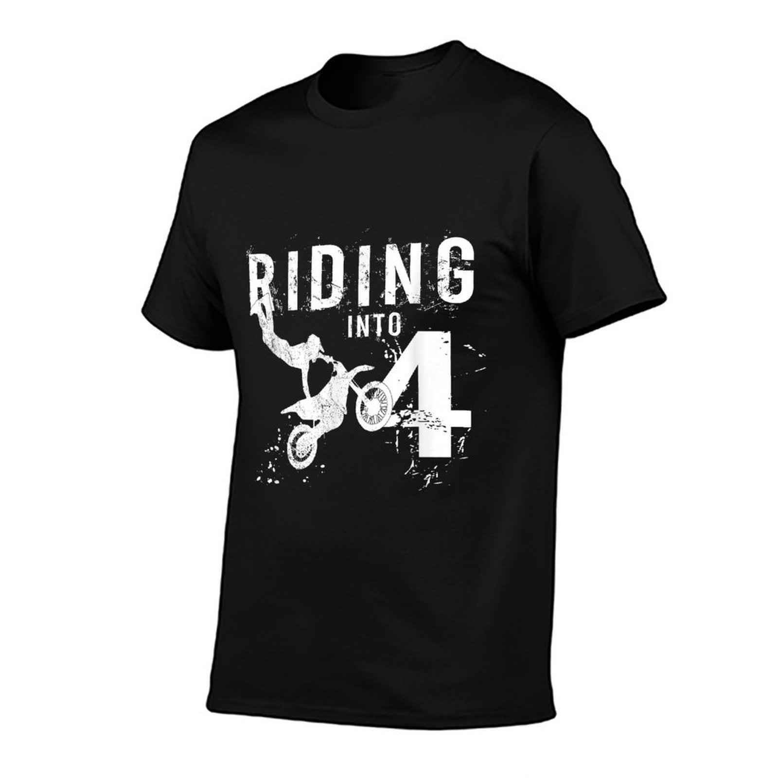 Riding Into 4 Years Old 4th Birthday Boy Dirt Bike Party  Odor-resistant T-Shirt