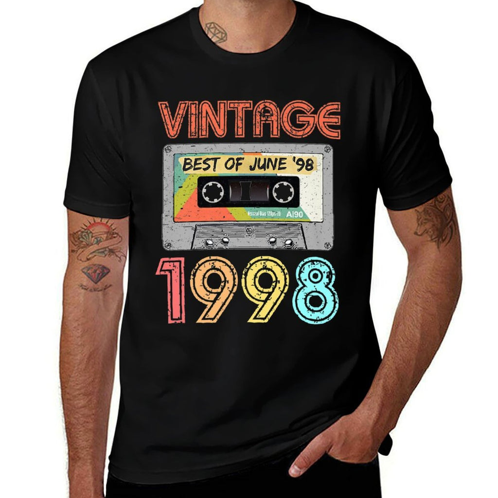 June 1998 21st Birthday  Retro Vintage 1998 Birthday Premium  Trendy Pattern T-Shirt