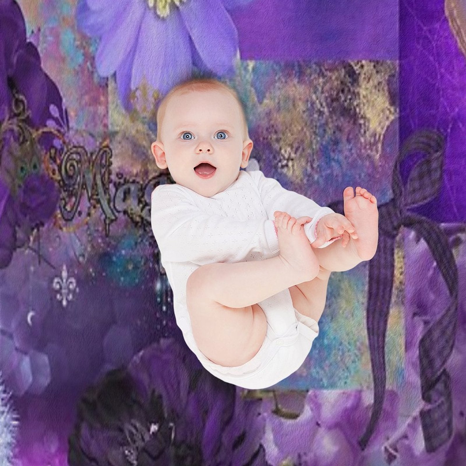 Purple Aesthetic Wrinkle-free Throw Blanket