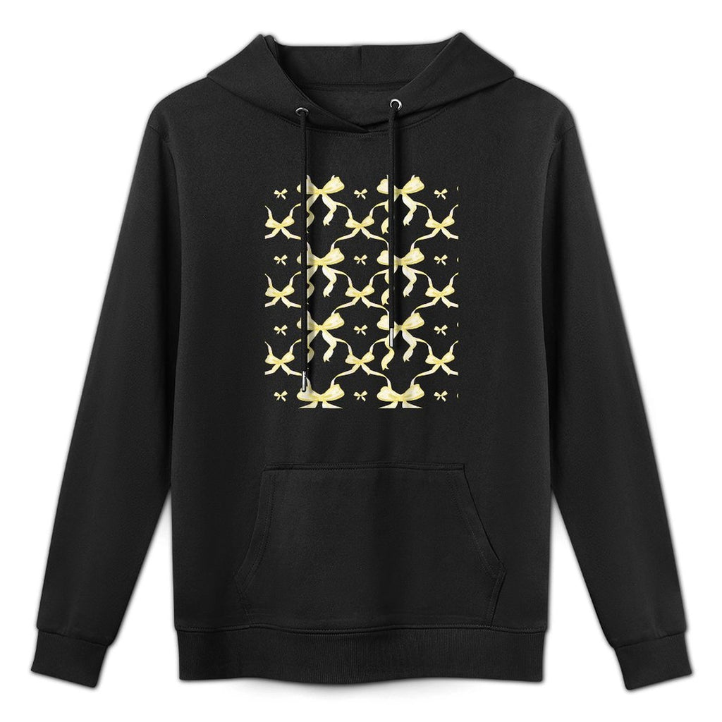 Coquette Light Yellow Ribbons And Bows in Watercolor Casual Wear Hoodie