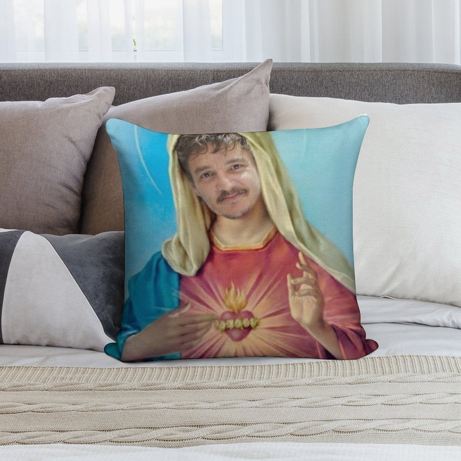 I Believe in Pedro Pascal Soft Bedroom Essential Throw Pillow