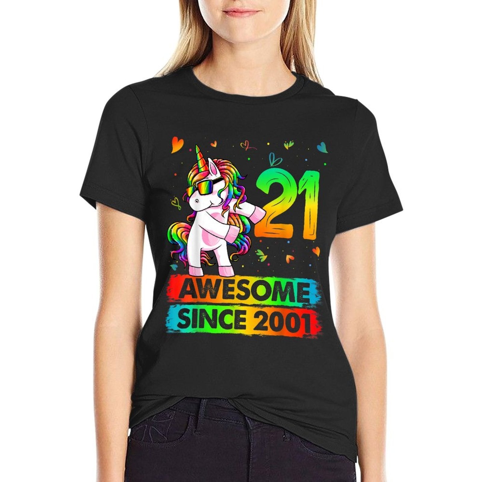 21 Year Old Unicorn Flossing 21st Birthday Unicorn Party  Affordable Price T-Shirt