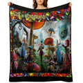 ALICE IN WONDERLAND  Modern Advertising Print Gift-ready Throw Blanket
