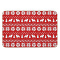 French Bulldog Silhouettes Christmas Holiday Pattern  Long-Lasting Bath Mat