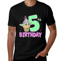 Star Wars The Mandalorian Grogu 5th Birthday Treat  Durable T-Shirt