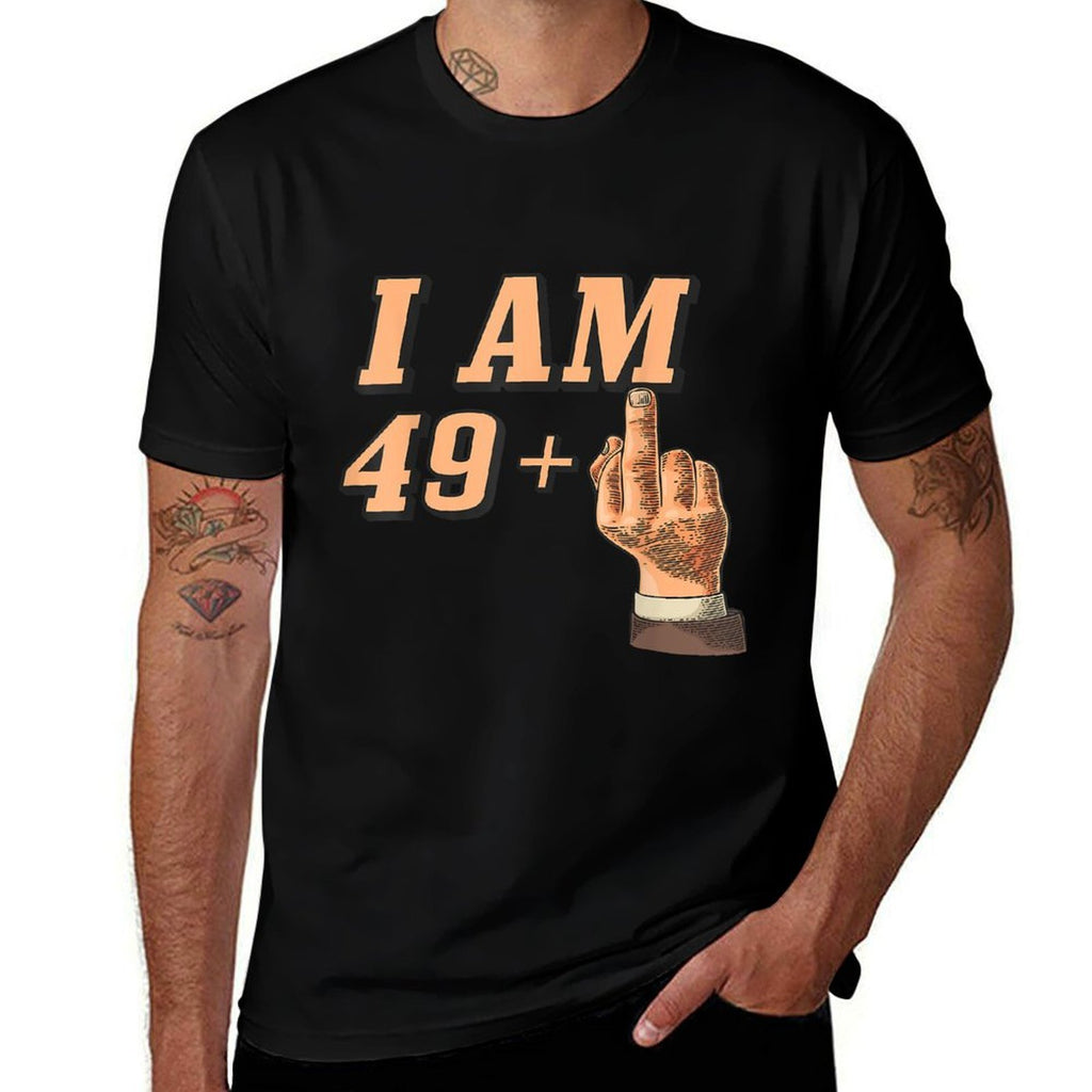 I Am 50 (funny 50th Birthday Present Shirt)  Heathered Texture T-Shirt