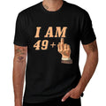 I Am 50 (funny 50th Birthday Present Shirt)  Heathered Texture T-Shirt
