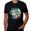 Shiba Inu Dog Mom Dad Cute - Van Gogh Starry Night Style Comfortable T-Shirt