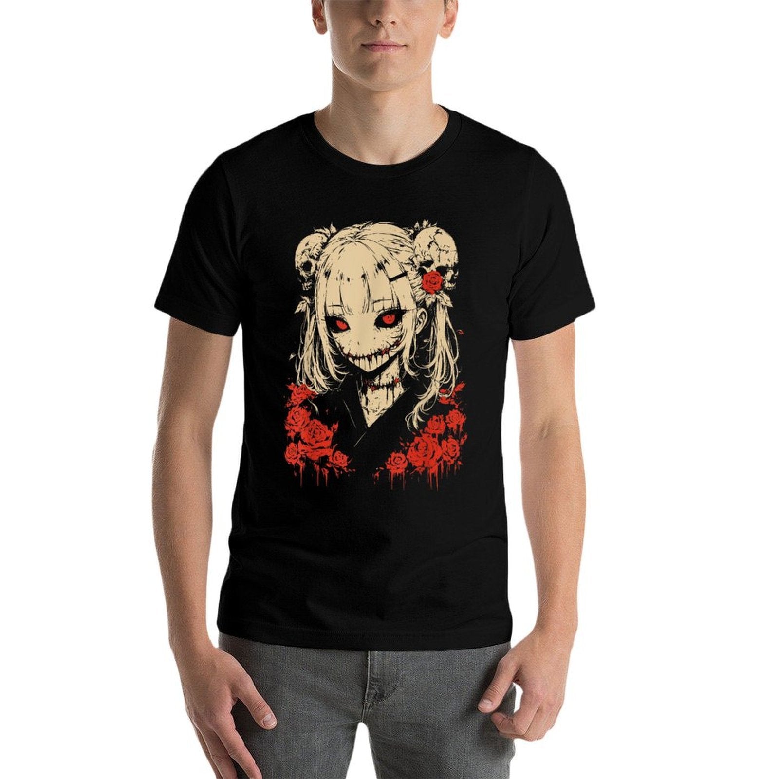 Horror Anime Manga  Japan Japanese Creepy Kawaii Goth  Odor-resistant T-Shirt