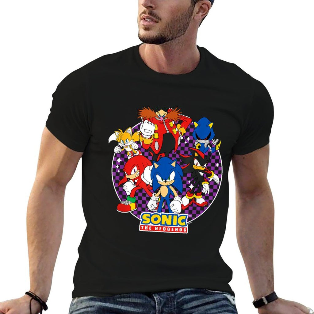 Sonic The Hedgehog Heroes & Villains Epic Portrait  Oversized Silhouette T-Shirt