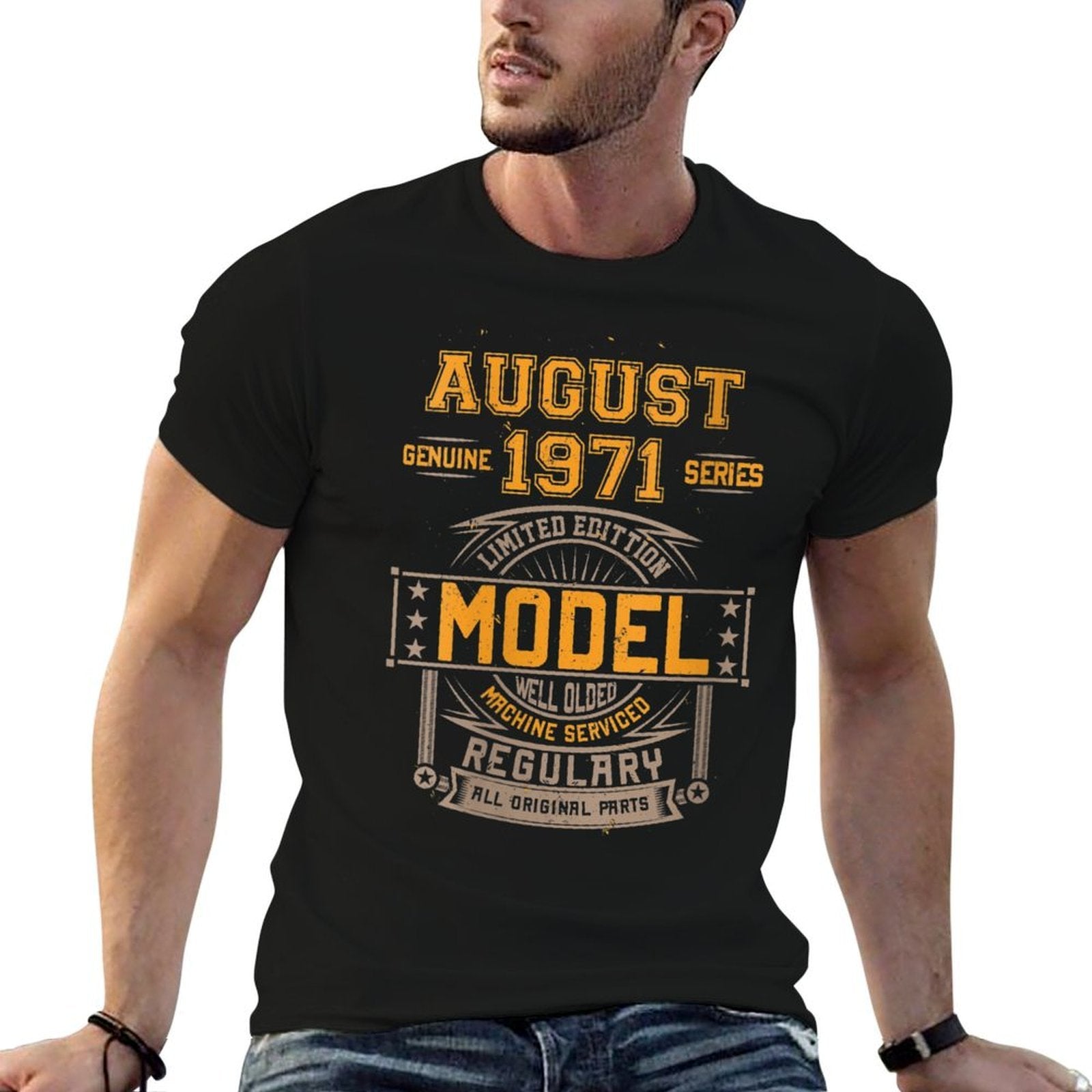 Womens 50 Years Old 50th Birthday Decoration August 1971  High-quality Stitching T-Shirt