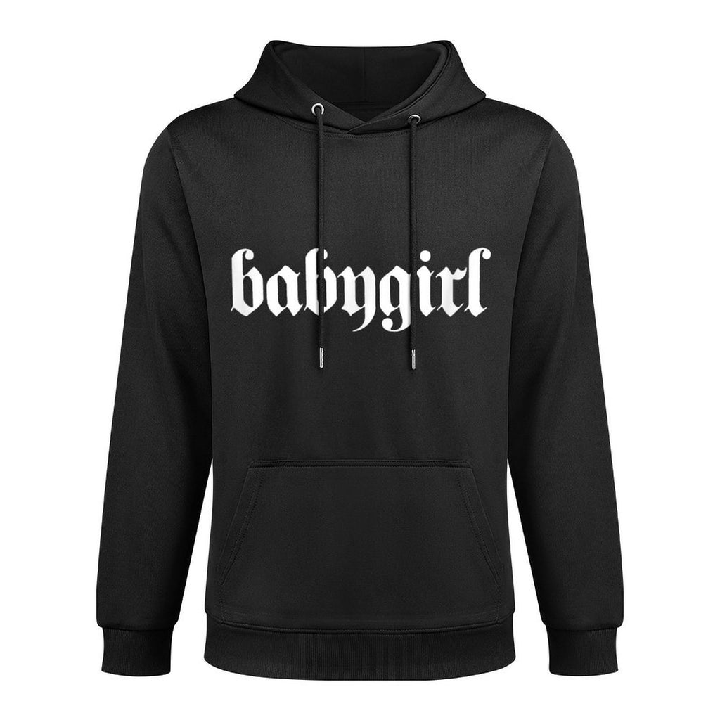 Babygirl Aesthetic Lettering - Aesthetic Soft Grunge Gothic Adjustable Hood Hoodie