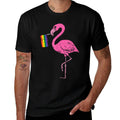 Flamingo Rainbow Cute Gay Pride LGBT Animal Lover Gift  Polyester Blend T-Shirt