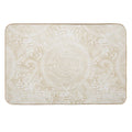Medallion Pattern in Pale Tan  Multi-Purpose Bath Mat