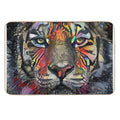 Mikka Jr, Tiger, Tigre, Lea Roche Paintings  Stain-Proof Bath Mat