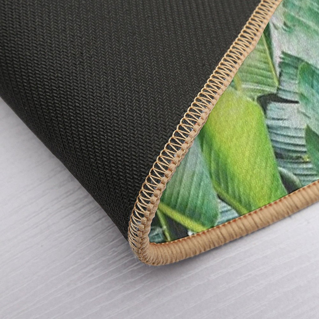 Tropical Banana Leaves Durable Bath Mat