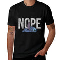 Disney Lilo  Stitch Big NOPE Laying Down  Ribbed Collar T-Shirt