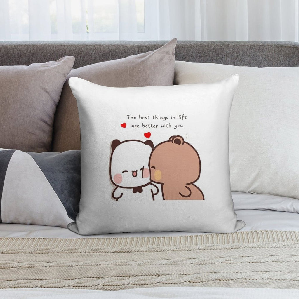 The Best Things In Life Are Better With You Bubu And Dudu 2023 Soft Skin-Friendly Throw Pillow
