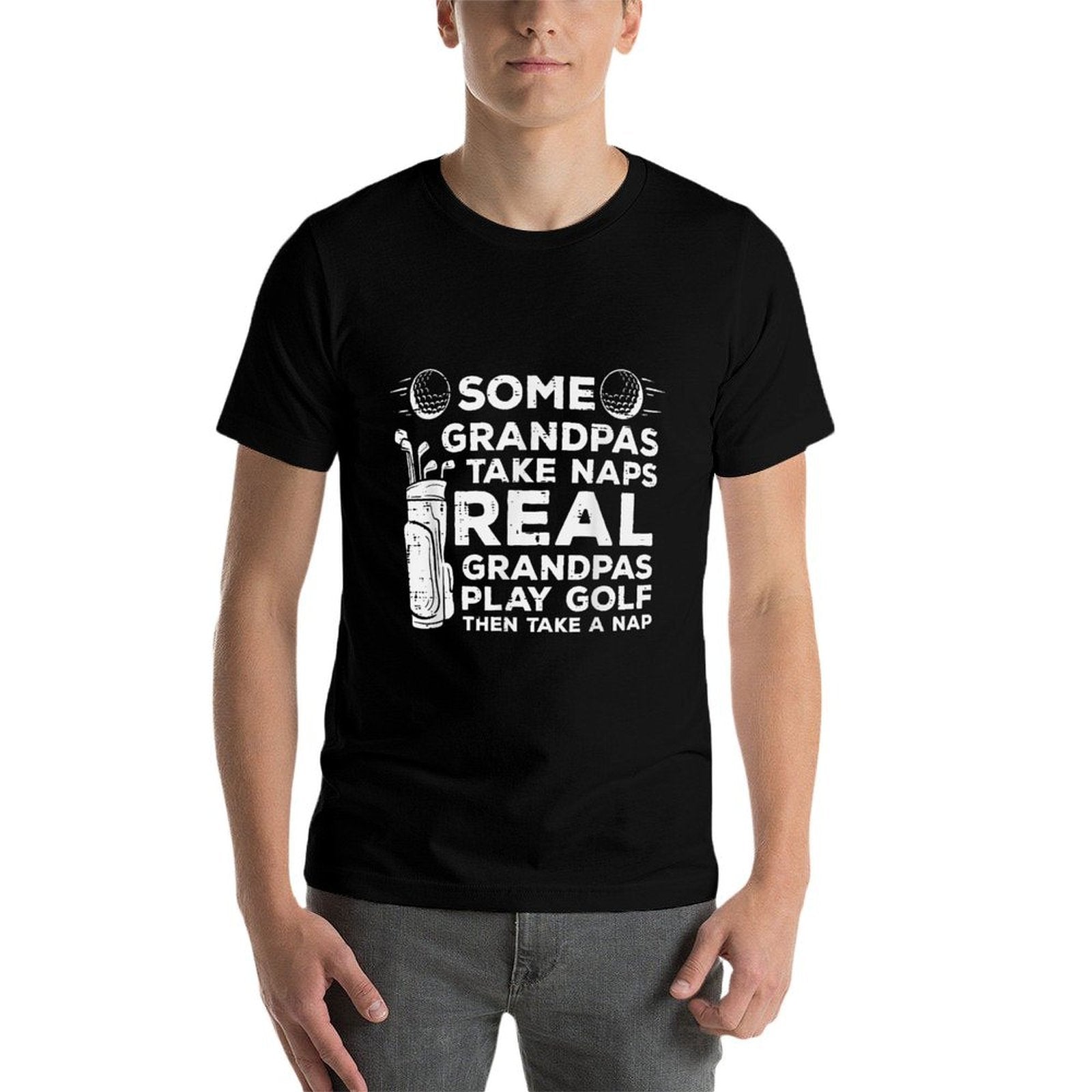 Some Grandpas Take Naps Real Play Golf Funny Golfer Papa Men  Lightweight T-Shirt