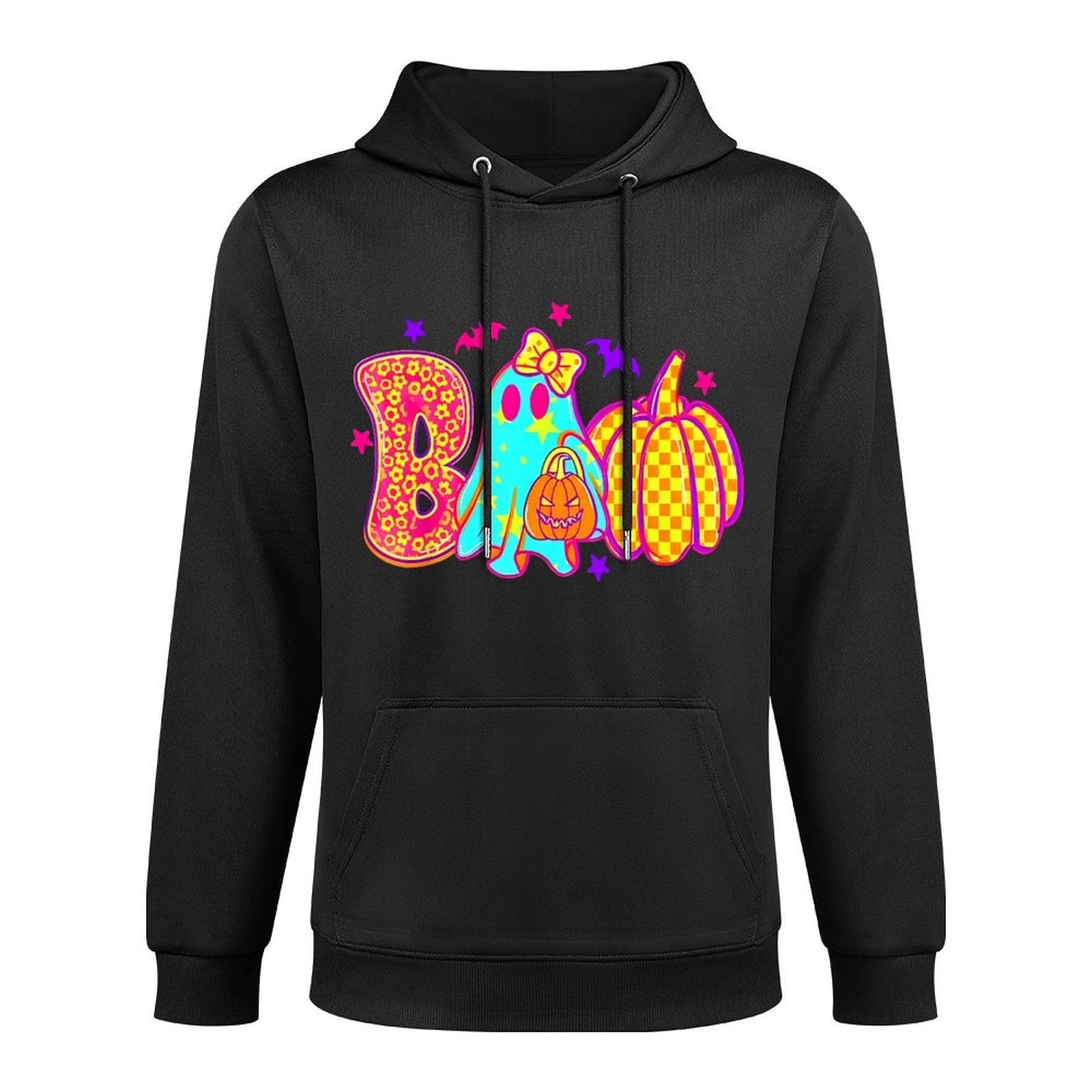 Coquette Bow Boo Ghost Halloween Pumpkin Spooky Season Women Breathable Fabric Hoodie