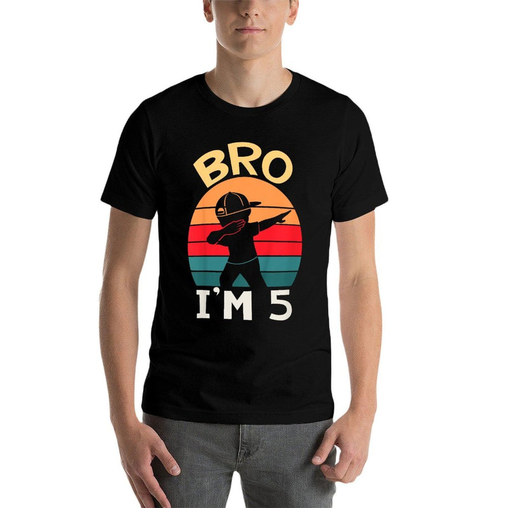 Kids Bro I’m 5 Year Old Five Fifth Party 5th Birthday Boy  Affordable Price T-Shirt