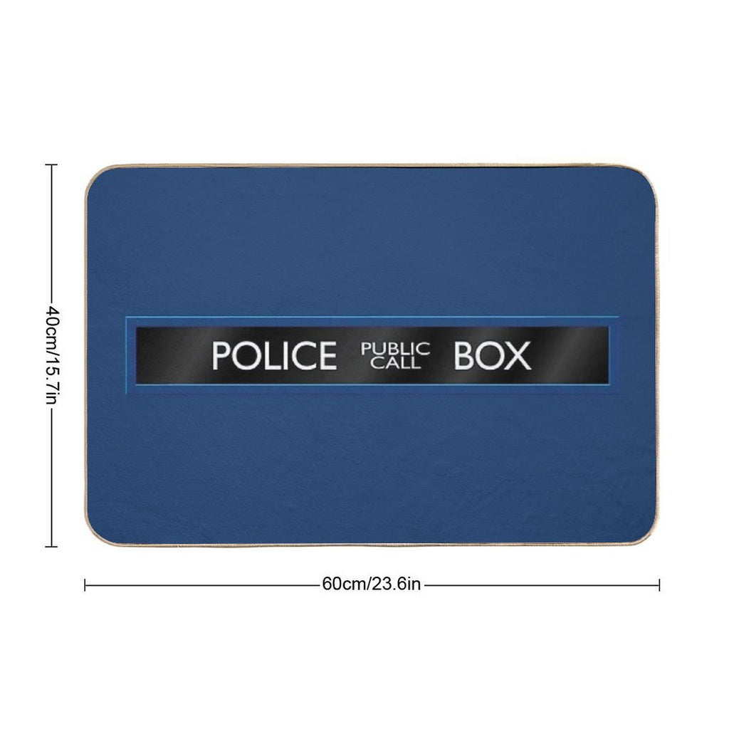 Police Box  Easy To Clean Bath Mat