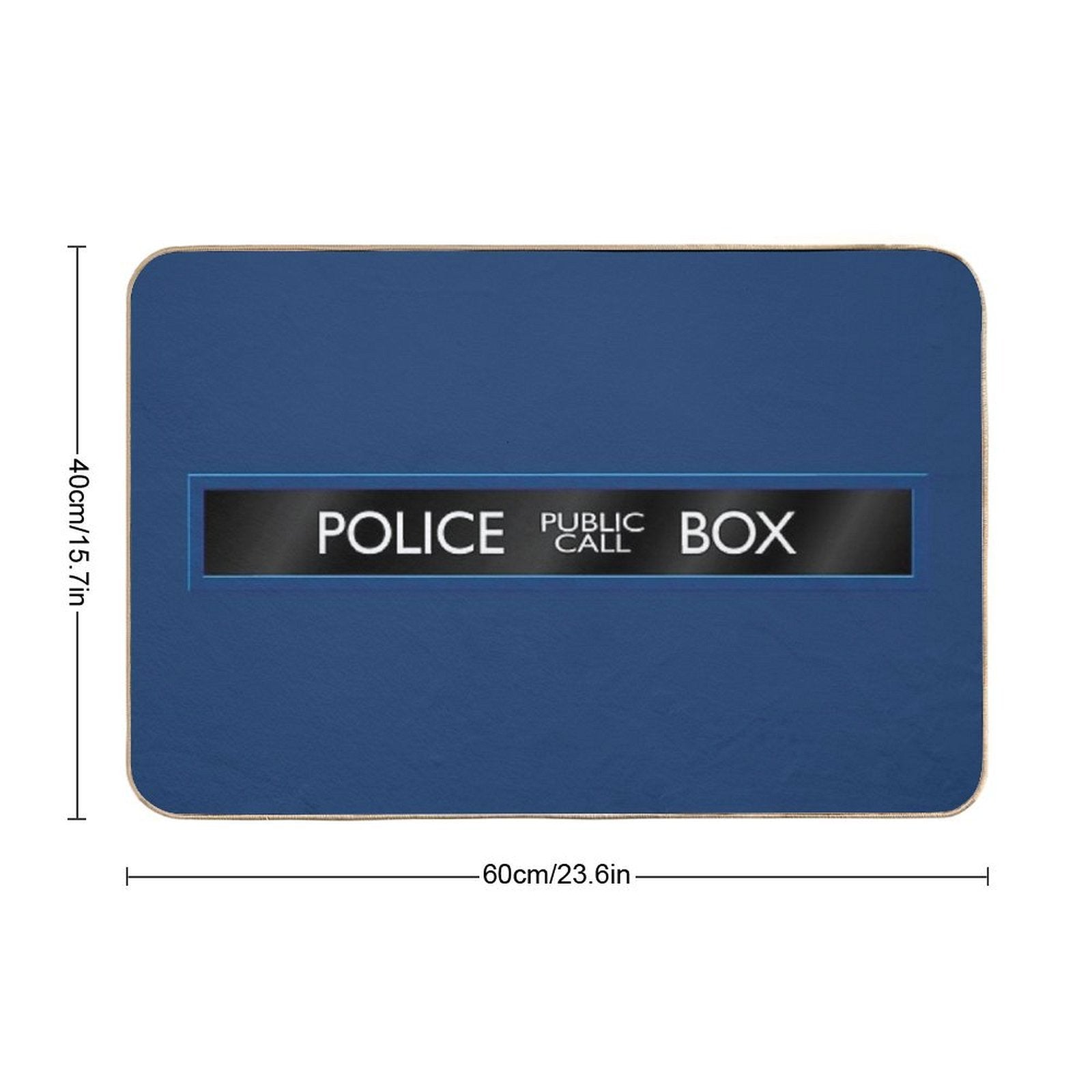 Police Box  Easy To Clean Bath Mat