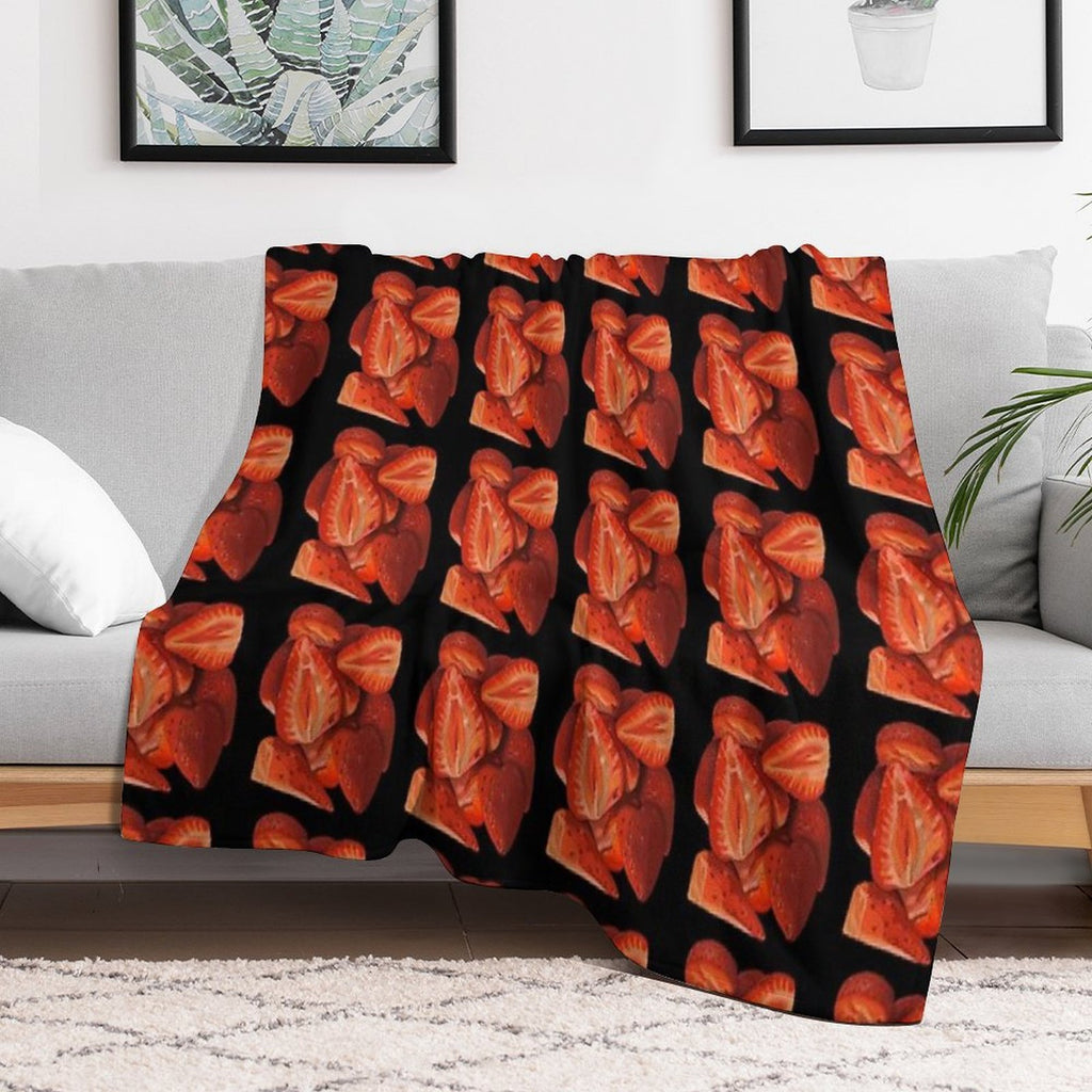 Juicy Strawberries Compact Throw Blanket