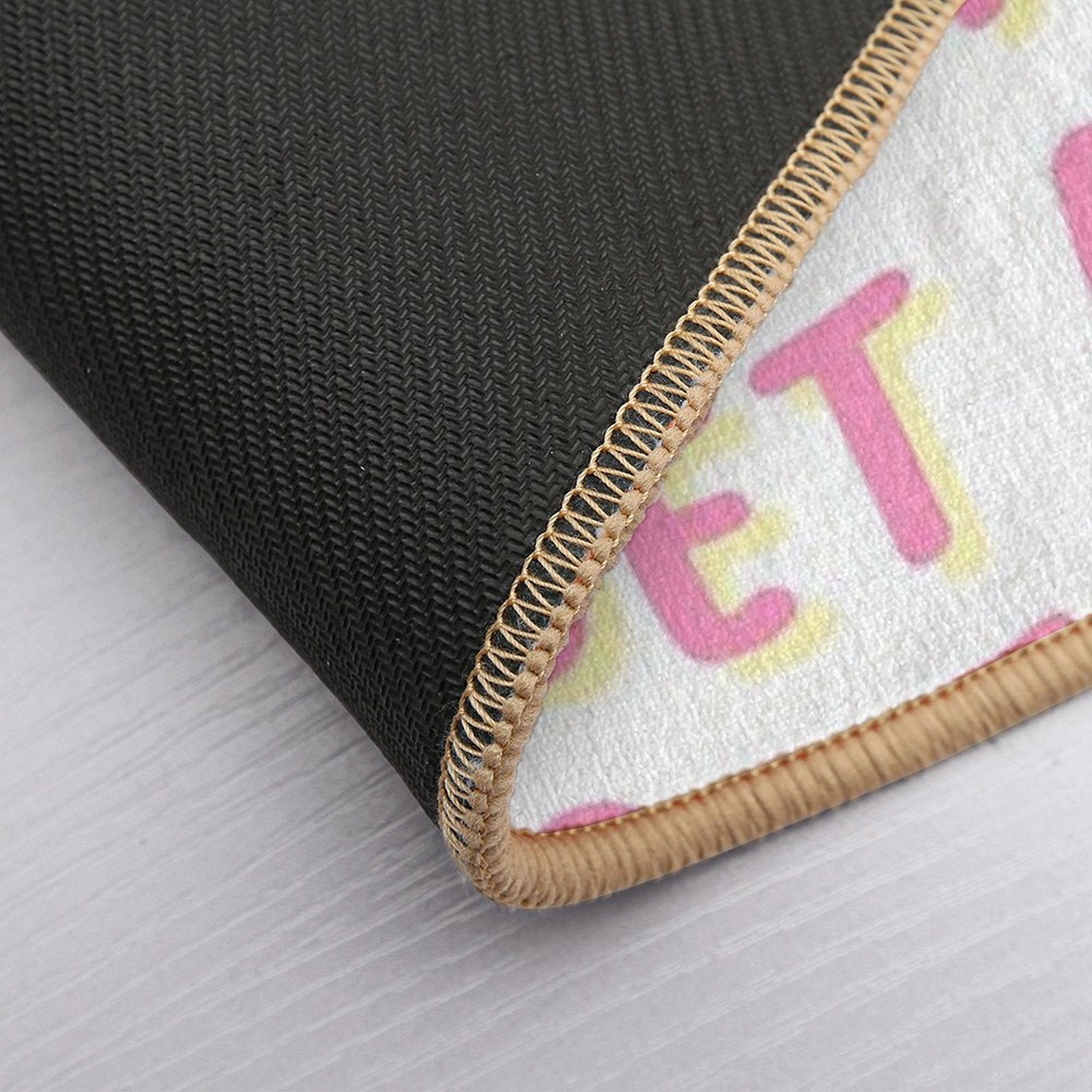 Get Naked - Pink And Yellow  Eco-Friendly Bath Mat