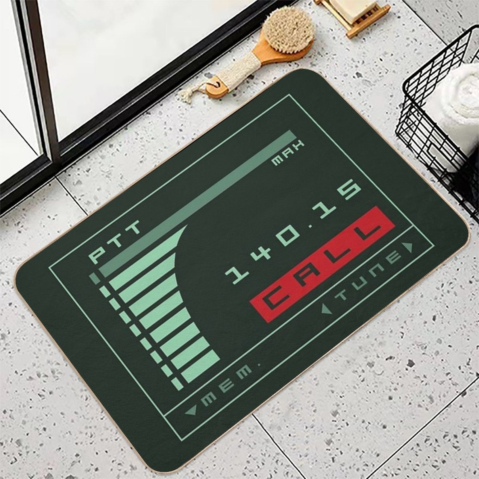 Metal Gear Solid Codec Screen - Inspired by Kojima's MGS  Easy To Clean Bath Mat